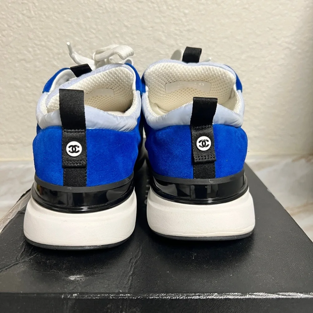 CHANEL Blue and White Men's Sneakers - Picture 7 of 8
